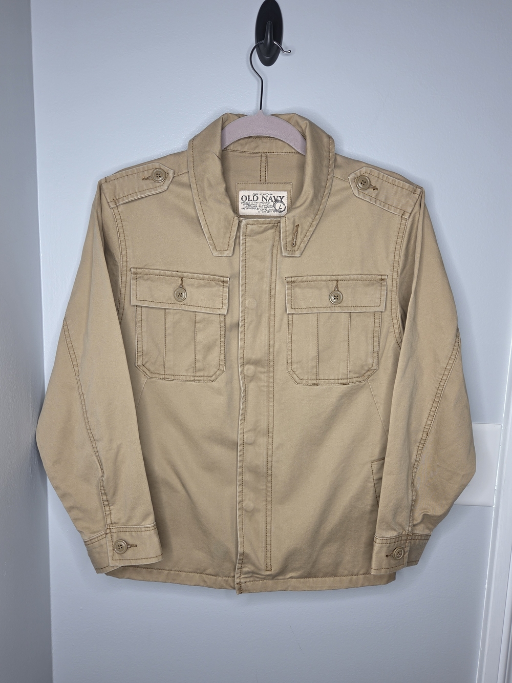 Old Navy Tan Military-Style Field Jacket